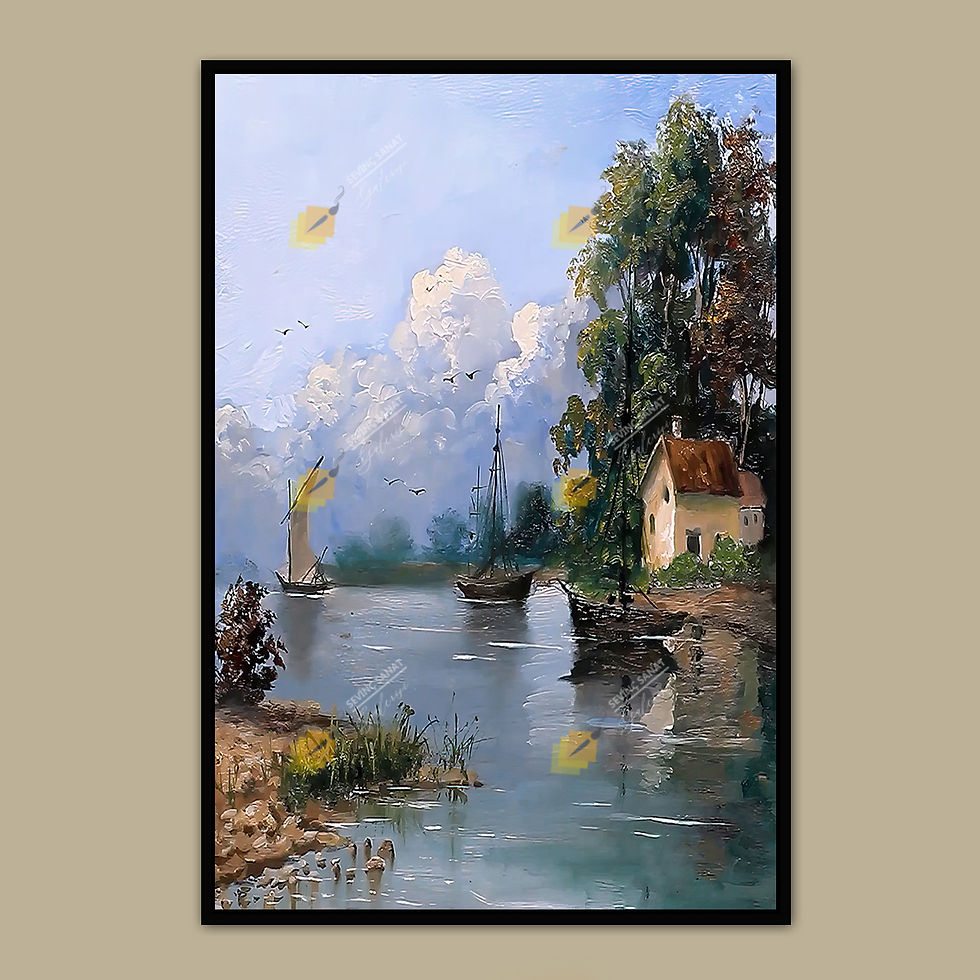 Küçük resim: Afternoon ( Sanatsal Yağlı Boya Dokulu Tablo )