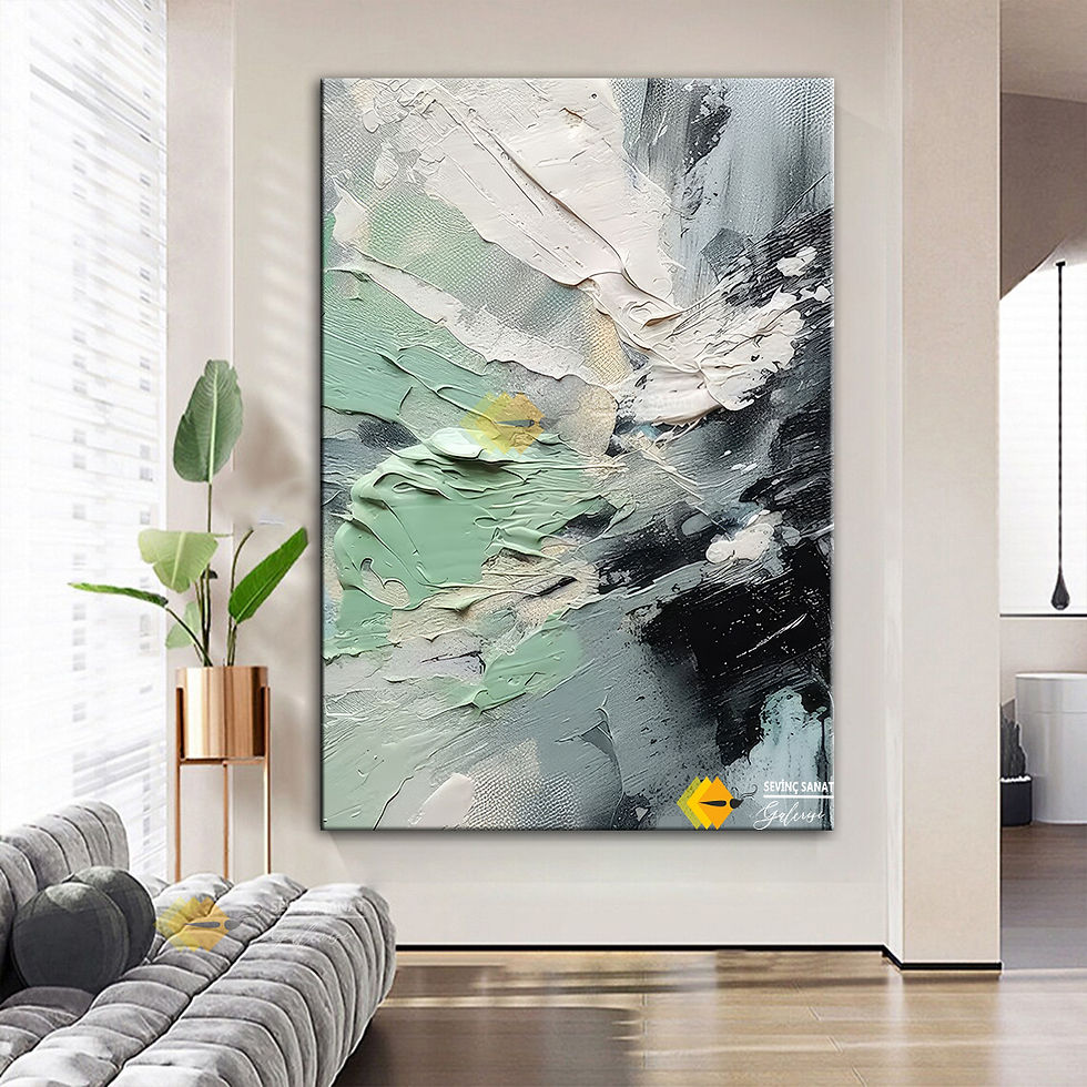 Dance of Paints ( Sanatsal Yağlı Boya Dokulu Tablo )