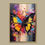 Küçük resim: Butterfly Dream Color  ( Sanatsal Yağlı Boya Dokulu Tablo )