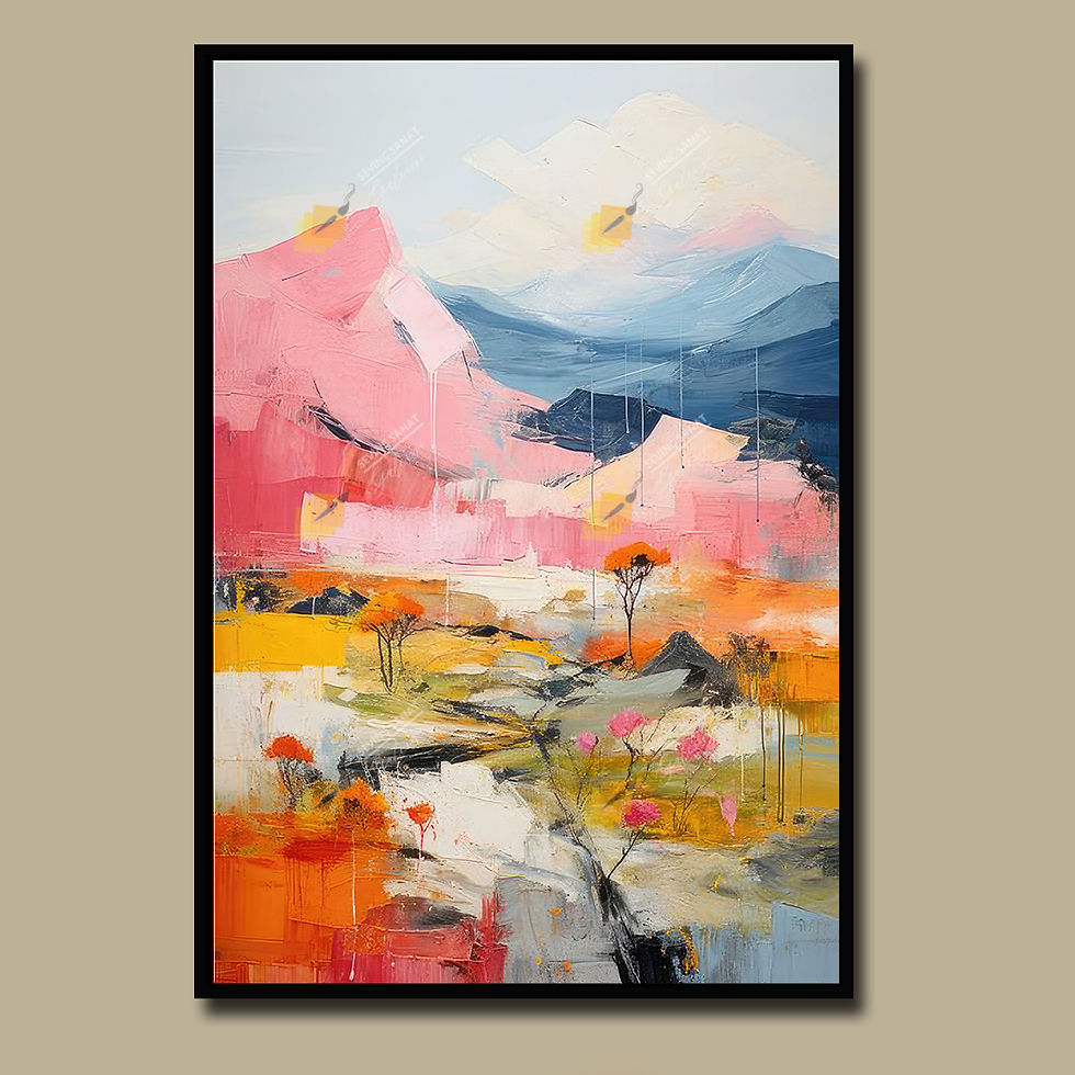 Küçük resim: Abstract Life ( Sanatsal Yağlı Boya Dokulu Tablo )