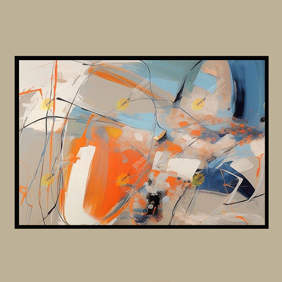 Küçük resim: Abstract Orange  ( Sanatsal Yağlı Boya Dokulu Tablo )