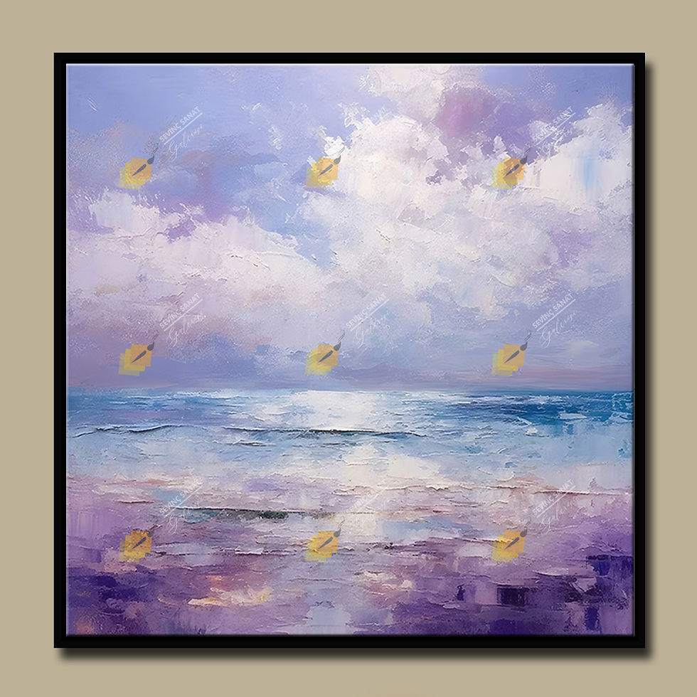 Küçük resim: Purple World  ( Sanatsal Yağlı Boya Dokulu Tablo )