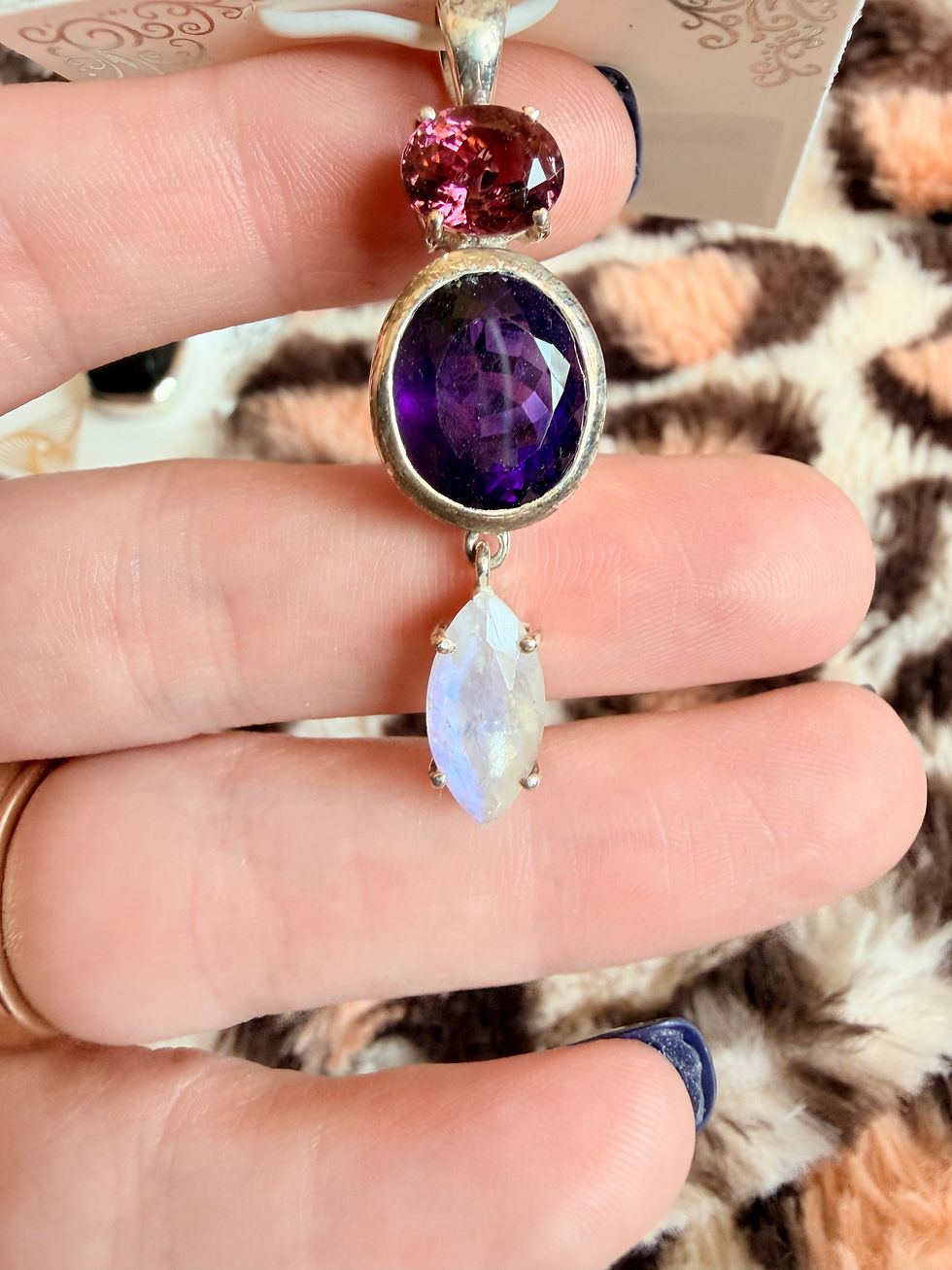 Thumbnail: Pink tourmaline- amethyst - moonstone 