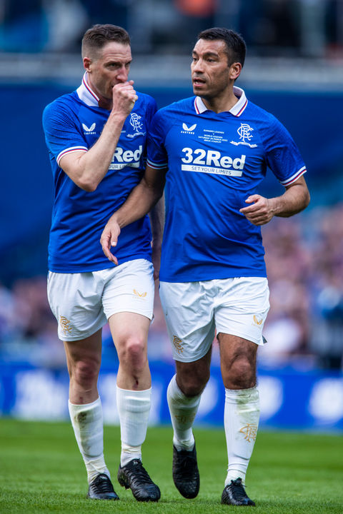 260322 Rangers Legends v World Legends, Gregory Vignal & Giovanni van Bronckhorst 66.JPG