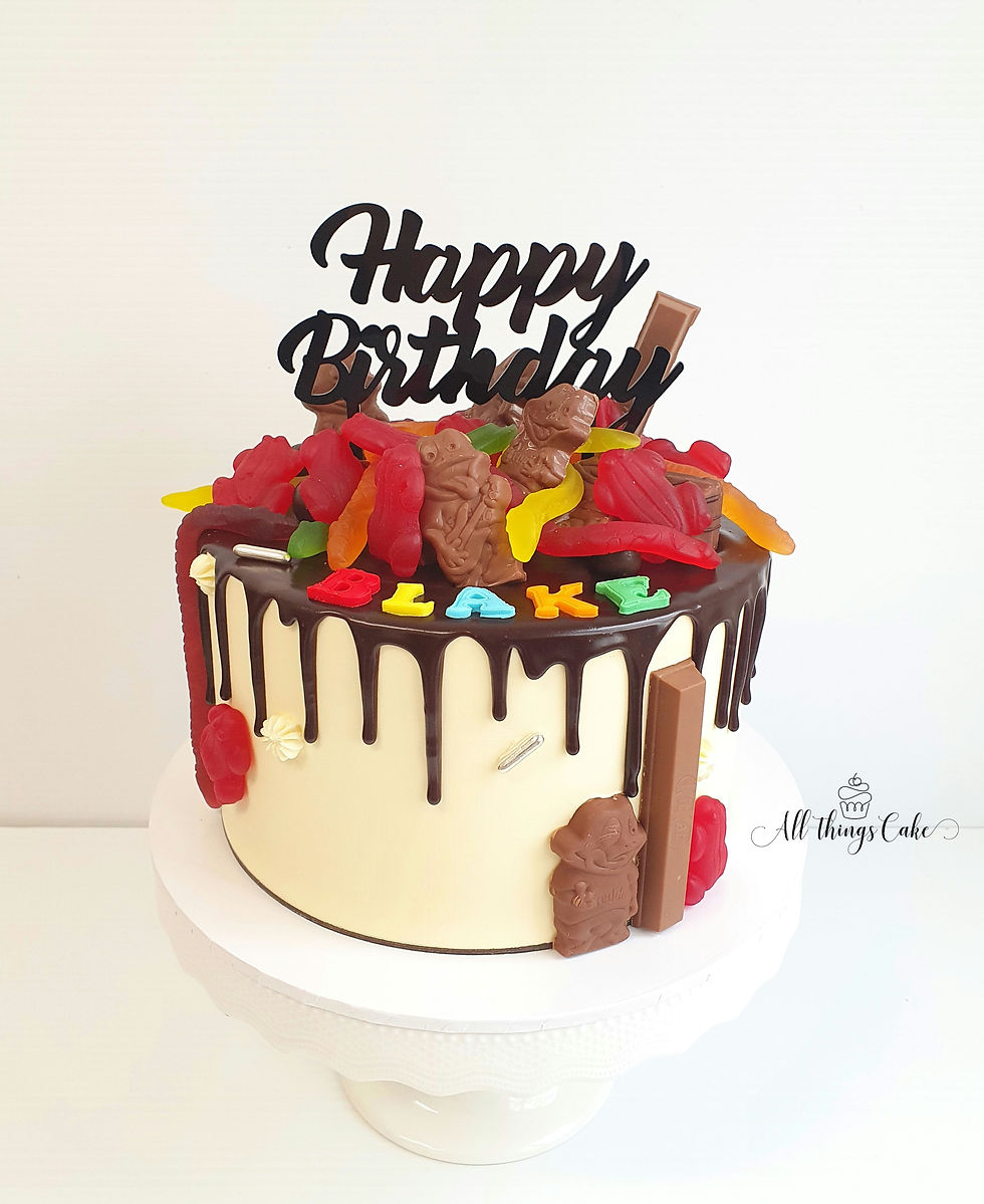 Thumbnail: Loaded lolly drip cake