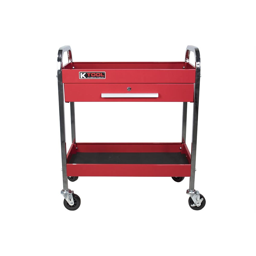 Thumbnail: K Tool International Service Tool Cart Steel 1-Drawer 2-Shelves