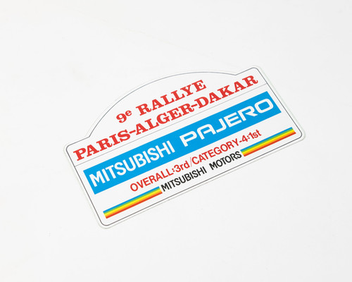 MITSUBISHI RALLYE PARIS-ALGER-DAKAR 公式記録 9th Dakar Overall Winner Pajero Sticker | 4x4ward