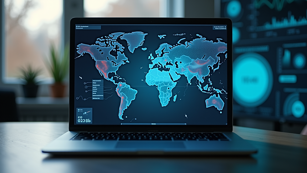 Eye-level view of a laptop displaying an interactive science simulation