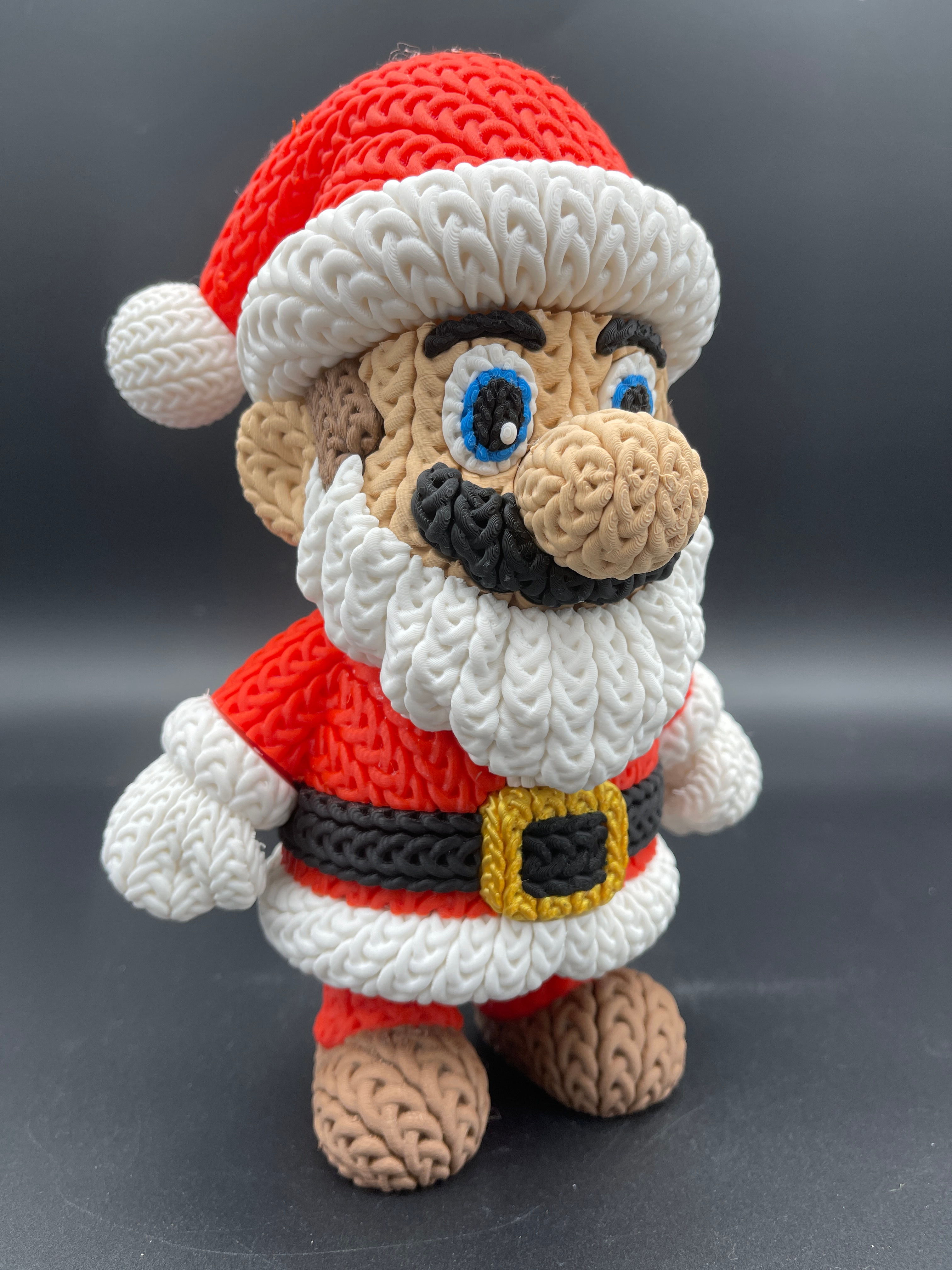 Mario père Noël version crochet 25 cms