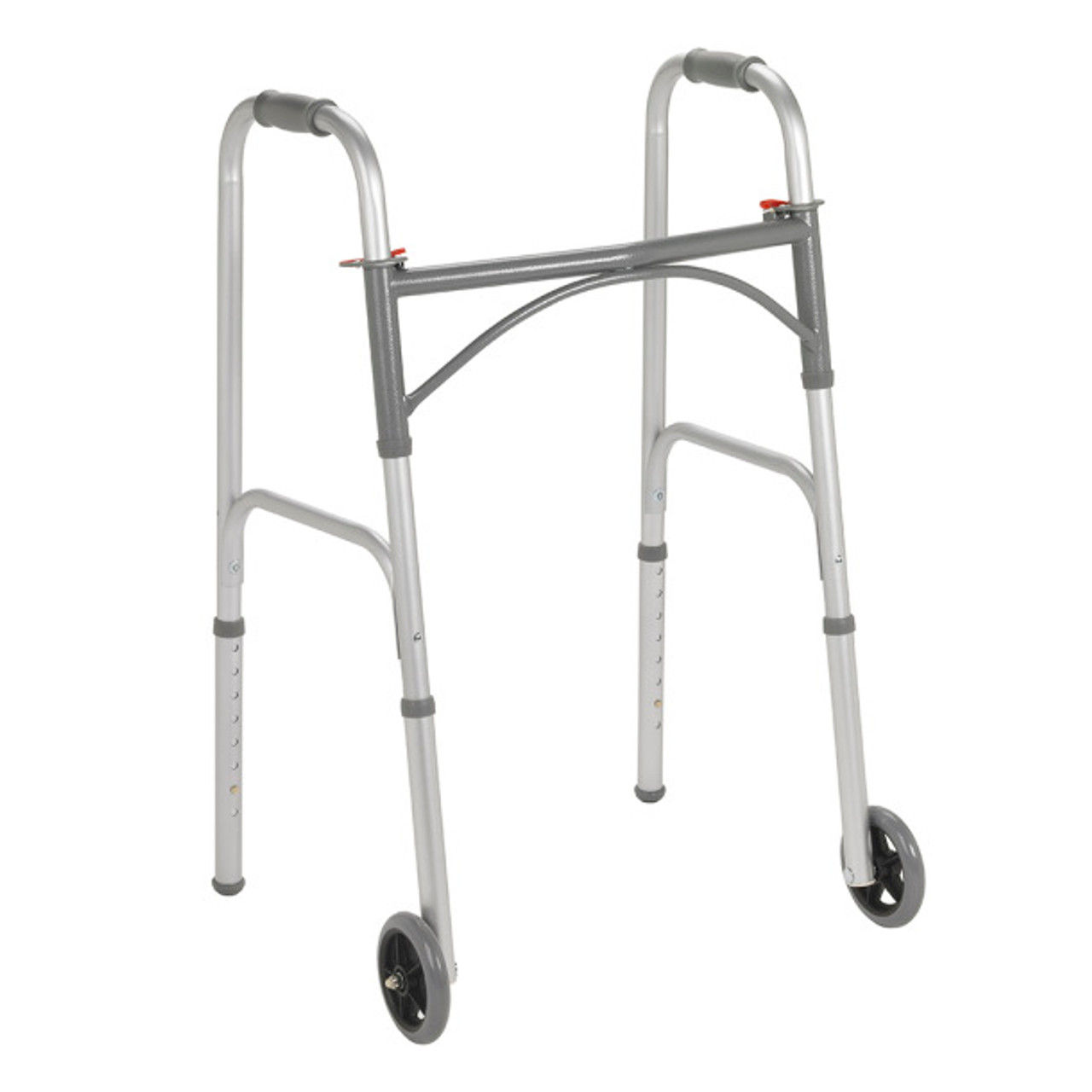 Folding Junior Walker, Two Button with 5" Wheels CS/4