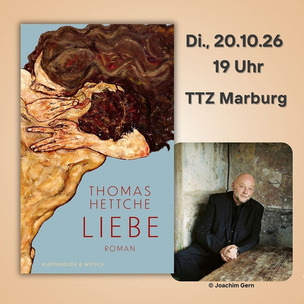 Buchvorstellung und Gespräch mit Thomas Hettche zu seinem aktuellen Roman »Liebe«