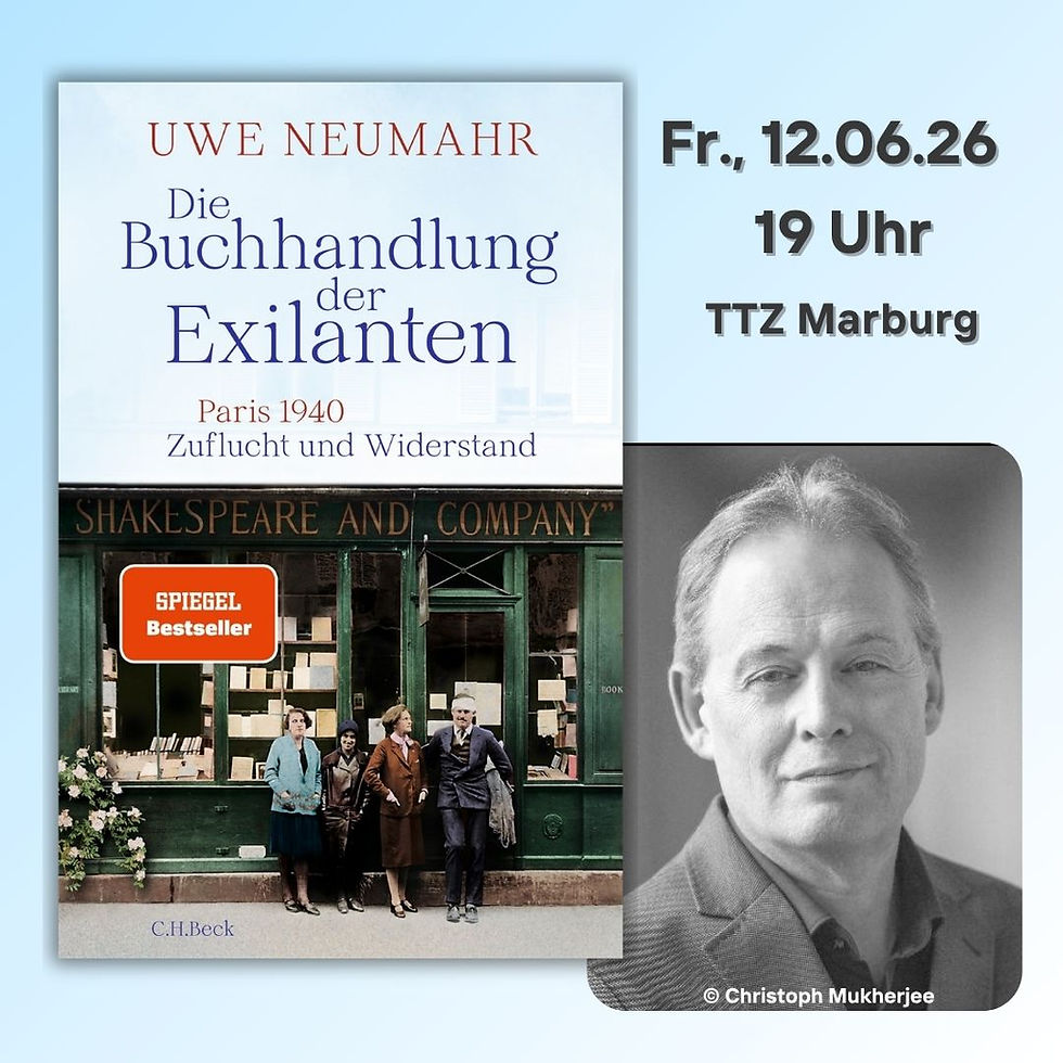 Buchvorstellung und Gespräch mit Uwe Neumahr zu seinem Buch »Die Buchhandlung der Exilanten«