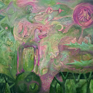 Lost Origins - When the Earth Remembered, 100x120cm, acrylics on canvas