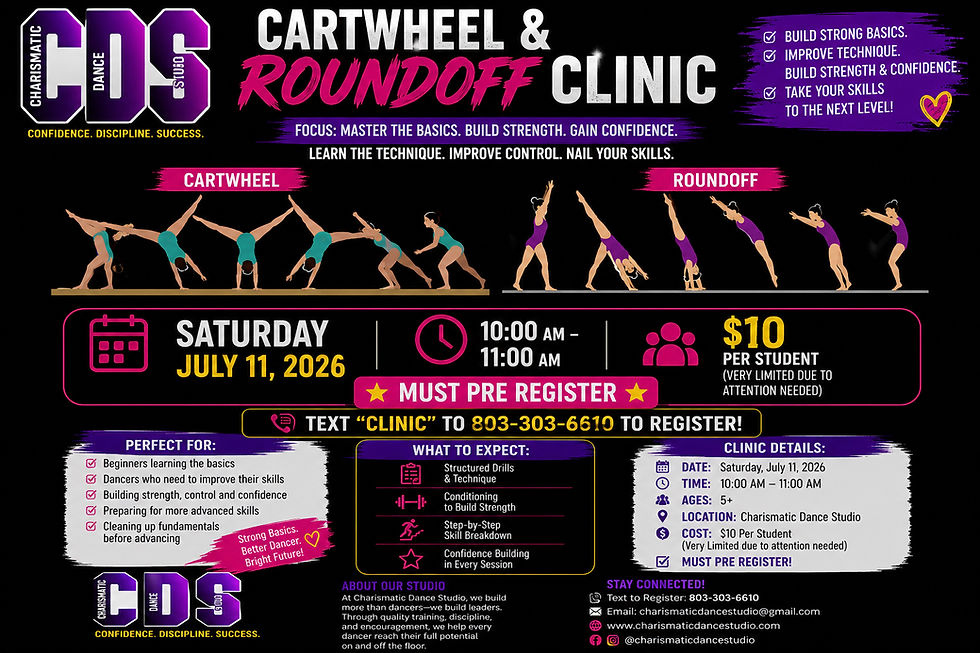 Cartwheel and Roundoff Clinic