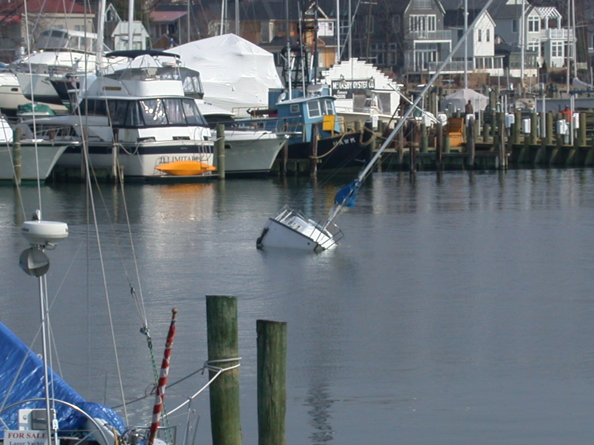 Sunk boat