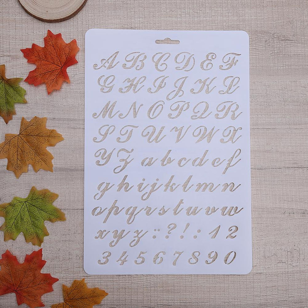 Thumbnail: Letter Alphabet Number Stencils for Scrapbooking Template Stamps Photo Crafts