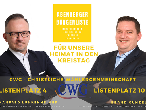 Bernd Günzel und Manfred Lunkenheimer werden auch für den Kreistag kandidieren...