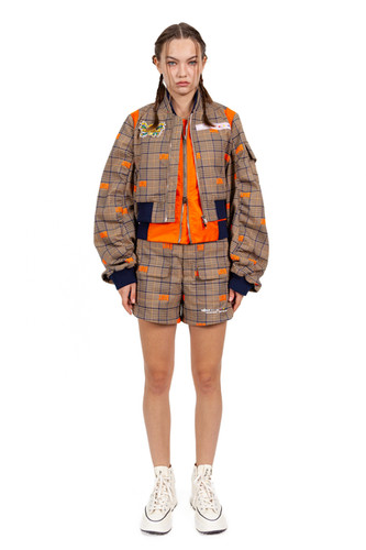 Love-Check Bomber Woven Jacket | MilieuxKR