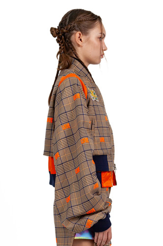 Love-Check Bomber Woven Jacket | MilieuxKR