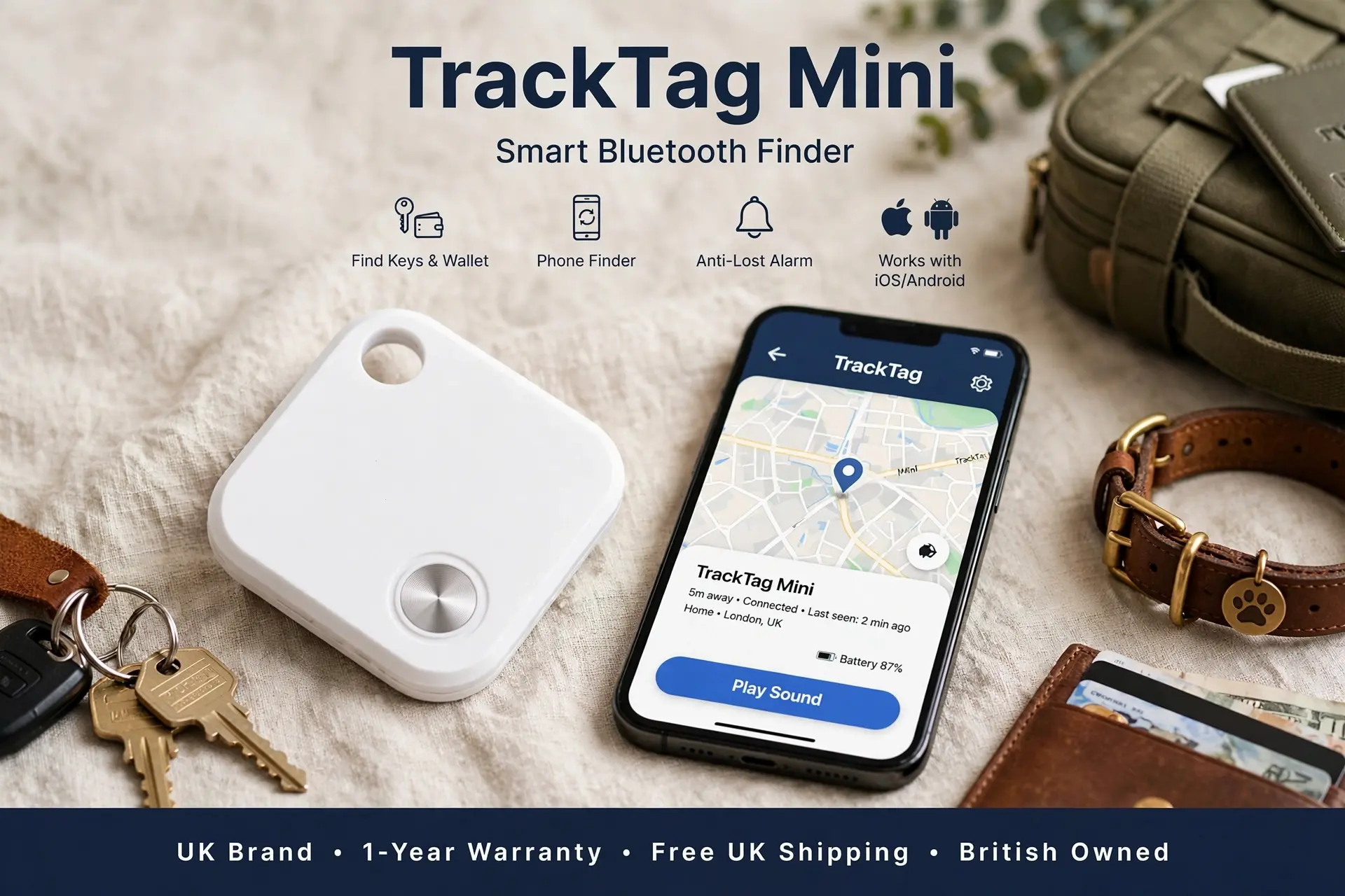TrackTag Mini - Smart Bluetooth Finder