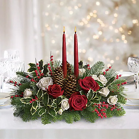 Christmas Centerpiece Wine & Design