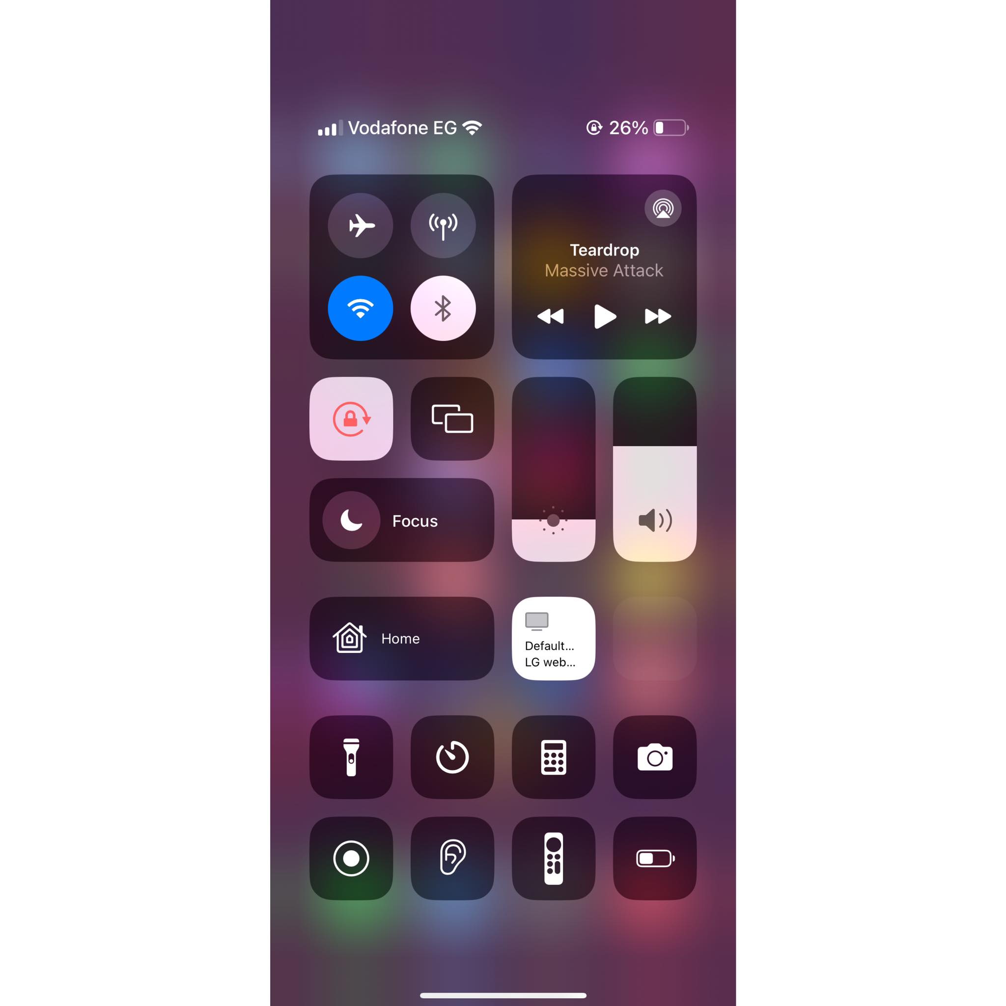 إظهار نسبة البطارية من مركز التحكم
