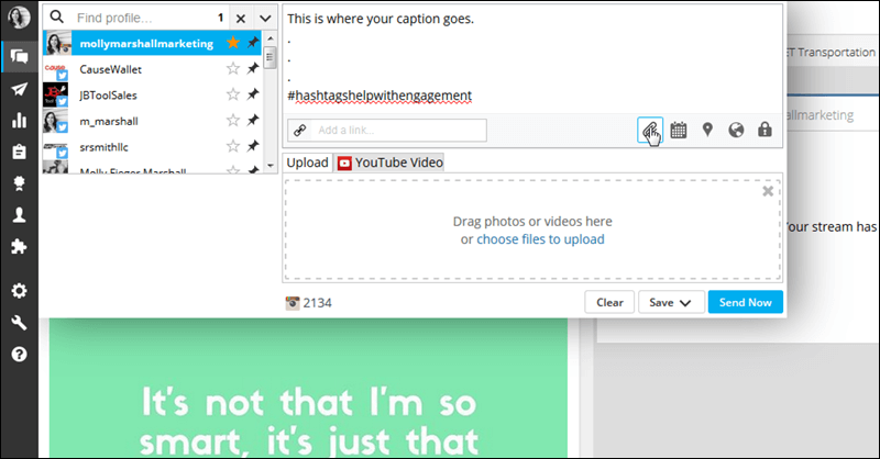 النشر على انستجرام من Hootsuite