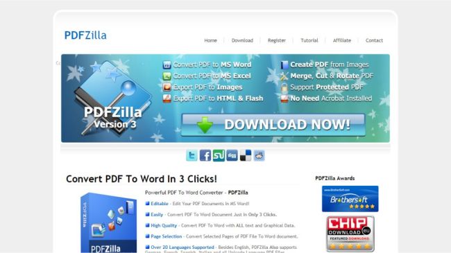 تحويل pdf الى Word عبر PDFZilla