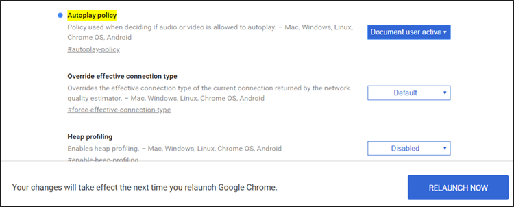 تعطيل التشغيل التلقائي في جوجل كروم