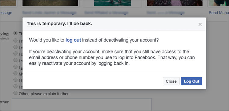 تأكيد إيقاف حساب فيسبوك مؤقتاً