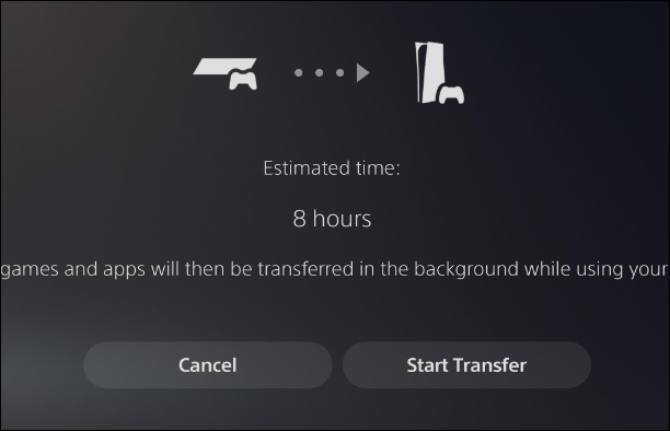 مدة نقل العاب بلايستيشن
