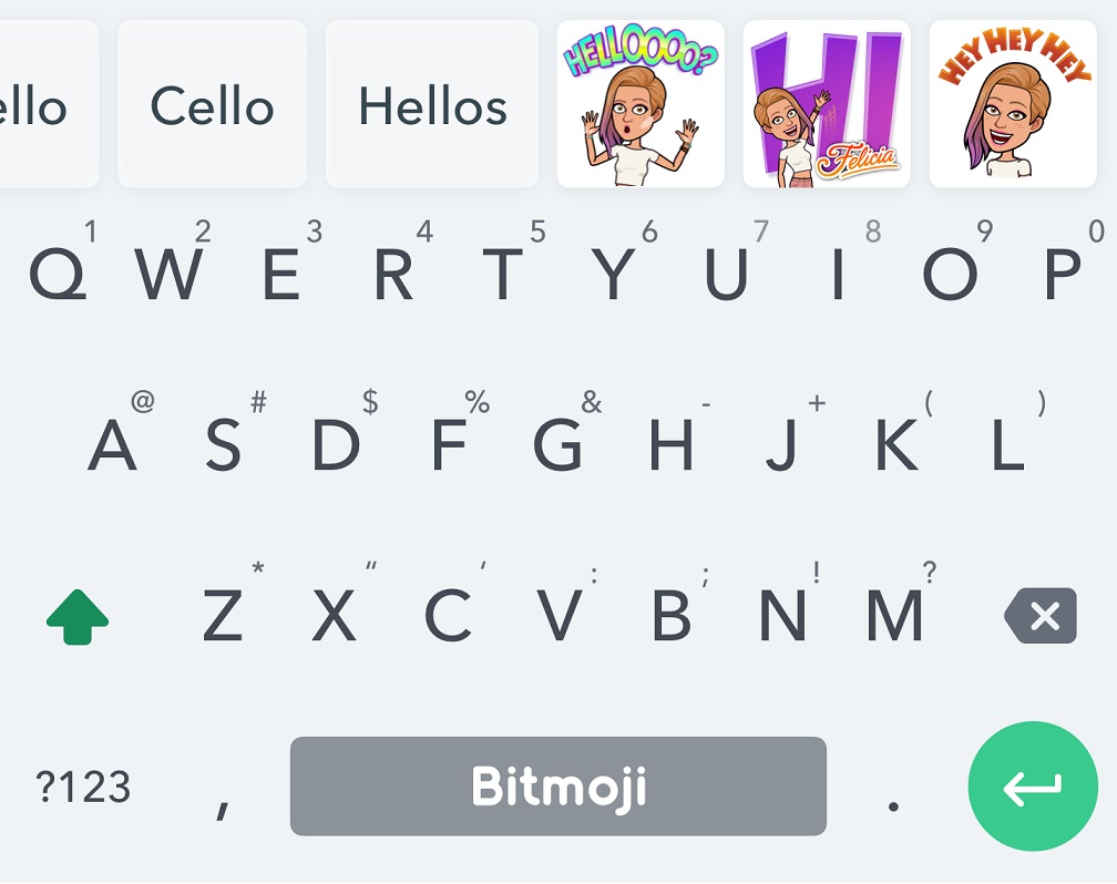 Bitmoji keyboard emoji