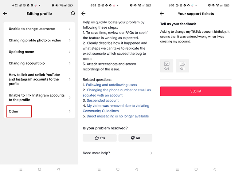 تعديل العمر في تيك توك