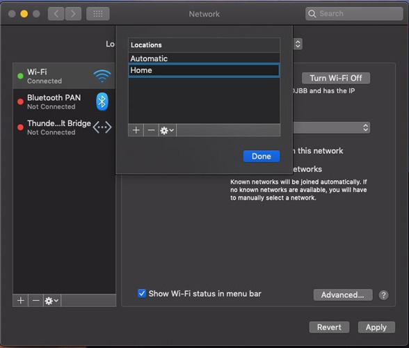 اصلاح الواي فاي في MAC