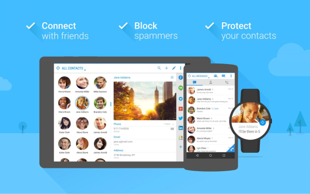 Contacts+ تطبيق قوائم الاتصال