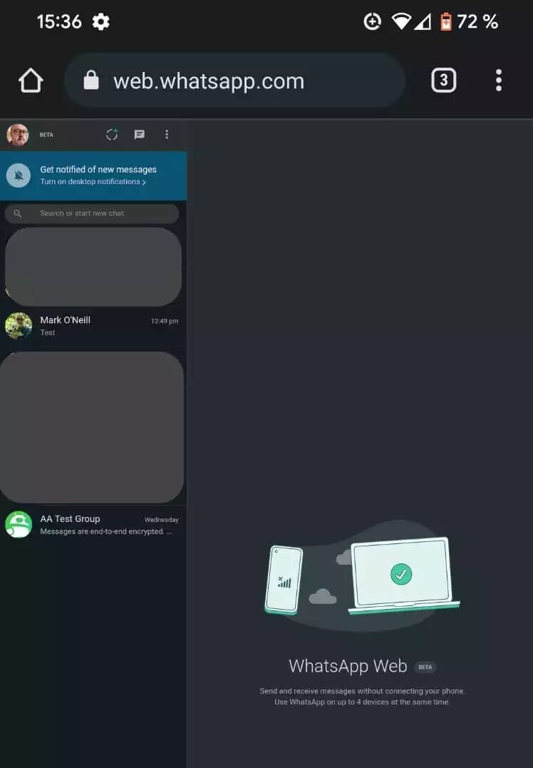 ميزة تشغيل واتساب على جهازين بنفس الرقم