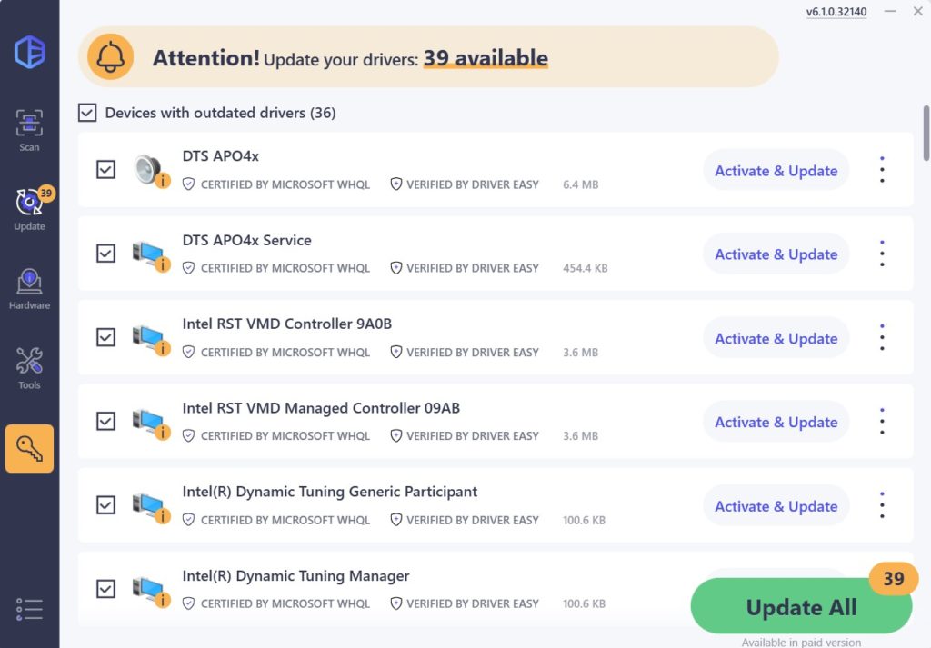 برنامج Driver Easy =