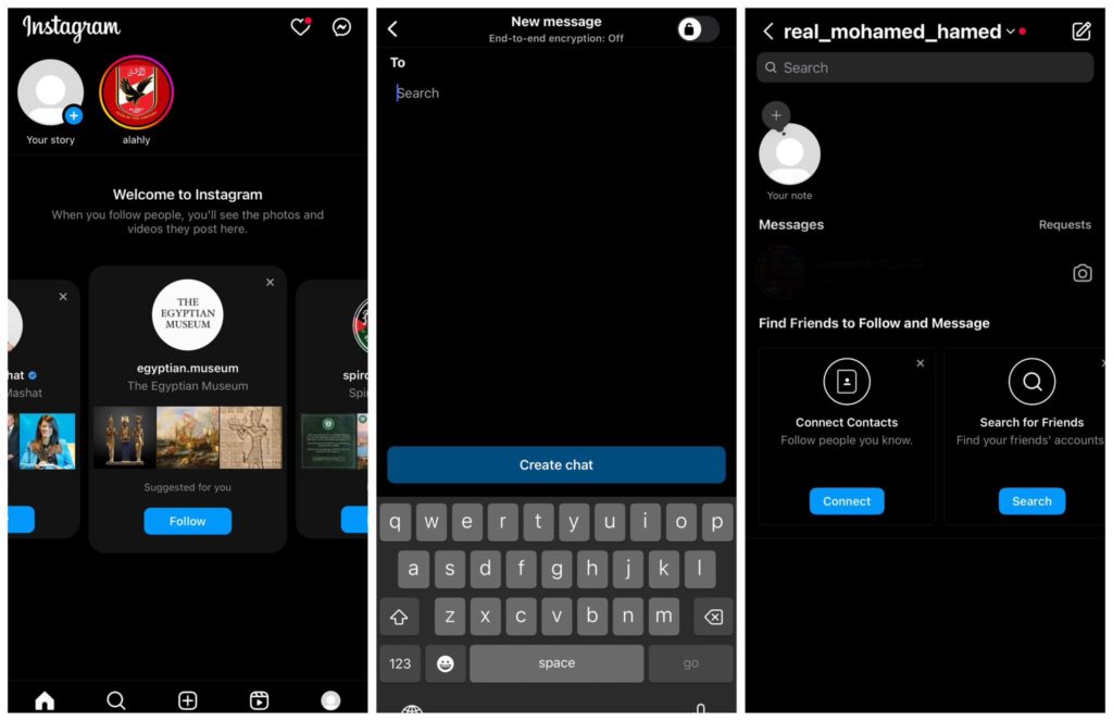 بدء دردشة الذكاء الاصطناعي على الانستجرام