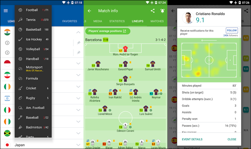تطبيق SofaScore