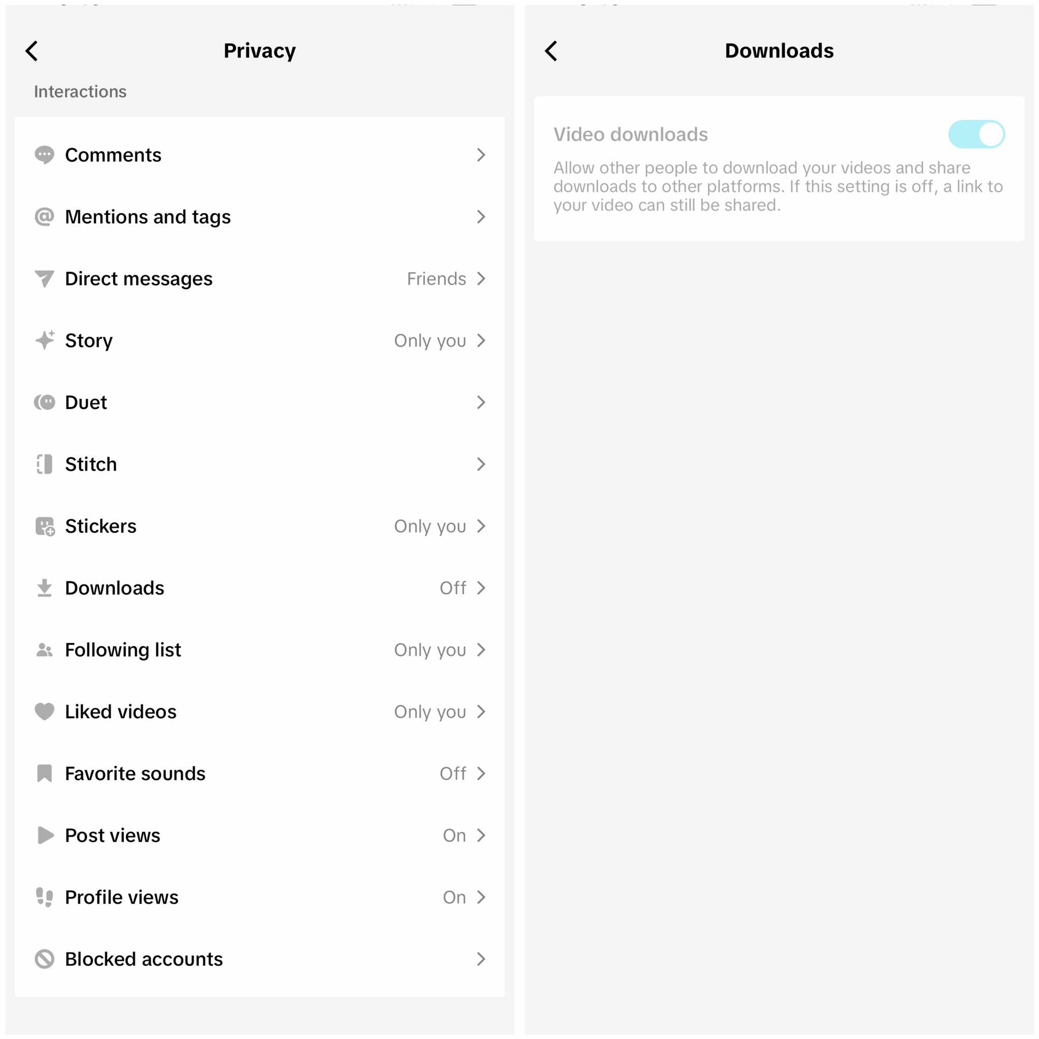 إدارة تنزيلات تيك توك