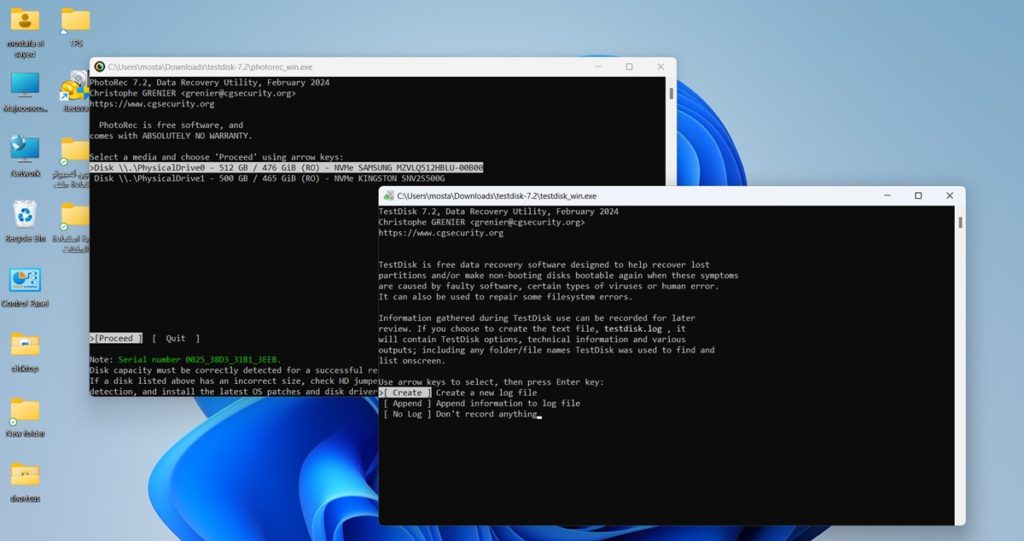 testdisk and PhotoRec