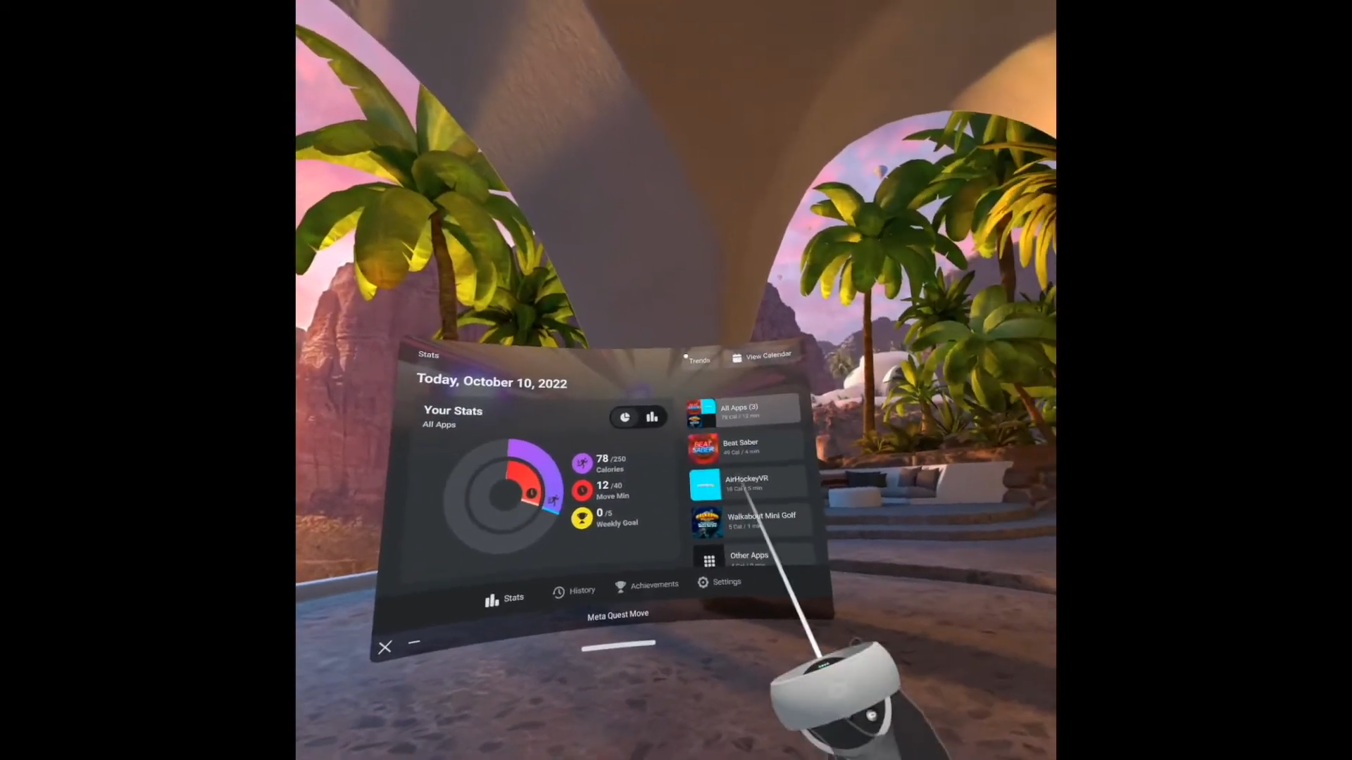 حساب سعراتك الحرارية في سماعات ميتا كويست