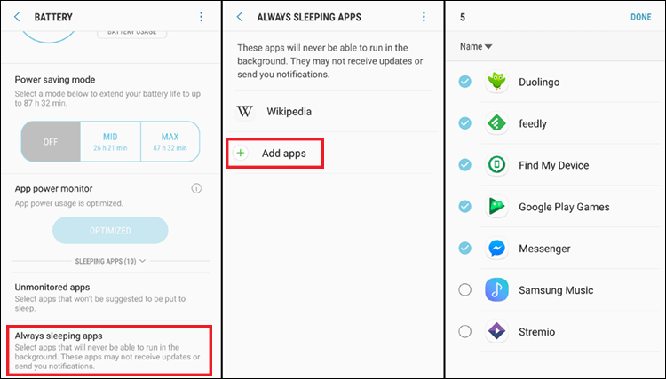 منع تشغيل التطبيقات فى الخلفية
