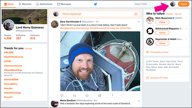 تويتر ويب Dark mode 1
