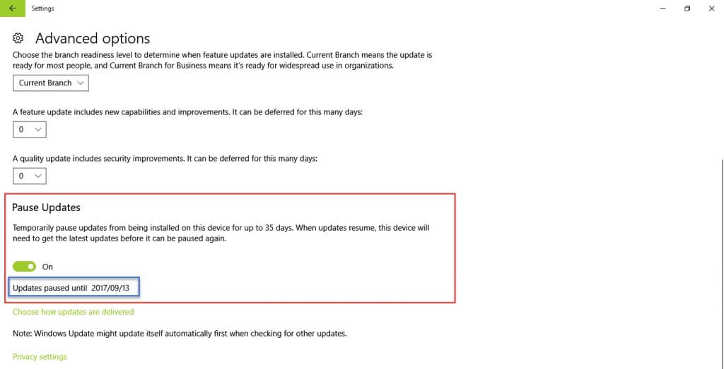 تعطيل تحديثات ويندوز 10