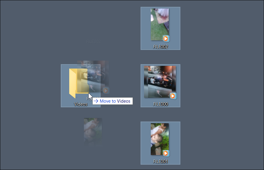 نسخ فيديوهات داخل مجلد