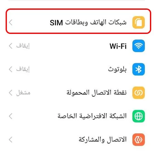 بطاقات SIM وشبكات الهاتف