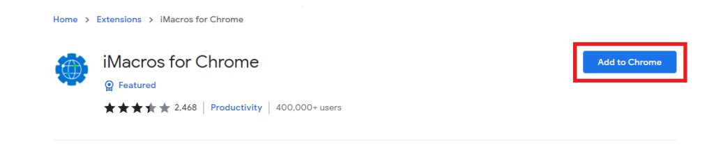 iMacros for chrome