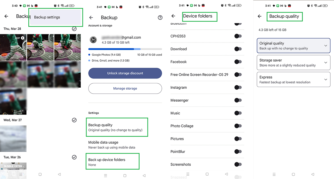 نسخة احتياطية من صور هاتف اندرويد