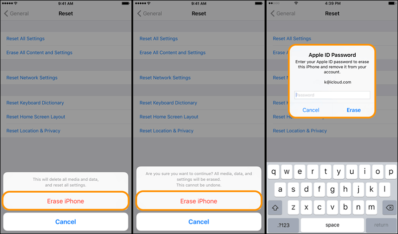 إعادة ضبط المصنع للايفون